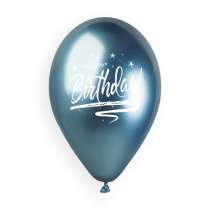 Palloncino in Lattice 13" GBS120 Shiny Assortito con Scritta "Happy Birthday" 25pz Gemar Compleanno "Birthdays"