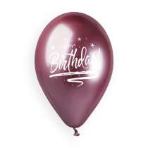 Palloncino in Lattice 13" GBS120 Shiny Assortito con Scritta "Happy Birthday" 25pz Gemar Compleanno "Birthdays"