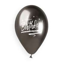 Palloncino in Lattice 13" GBS120 Shiny Assortito con Scritta "Happy Birthday" 25pz Gemar Compleanno "Birthdays"