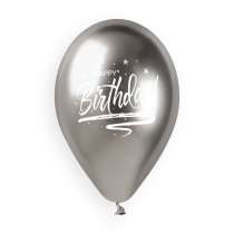 Palloncino in Lattice 13" GBS120 Shiny Assortito con Scritta "Happy Birthday" 25pz Gemar Compleanno "Birthdays"