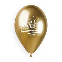 Palloncino in Lattice 13" GBS120 Shiny Assortito con Scritta "Happy Birthday" 25pz Gemar Compleanno "Birthdays"