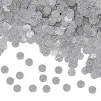 Confetti in Plastica Tondi Glitter Argento 20gr Confetti Tondi