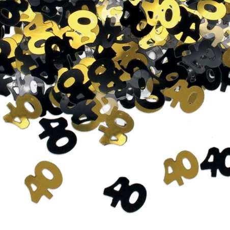 Confetti in Plastica Sagomati N.40 Nero, Oro e Argento 15gr Confetti Eventi e Festività