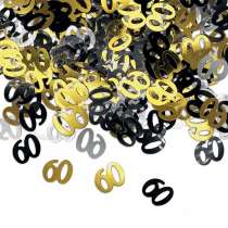 Confetti in Plastica Sagomati N.60 Nero, Oro e Argento 15gr Confetti Eventi e Festività
