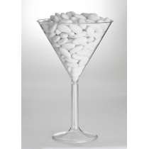 Calice Martini di Plastica Trasparente Nuovo Incastro Contenitori per Confettate