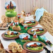 Piatto di Carta 23cm Cavallo "Horse and Pony" 8pz Festa Tema Cavallo "Horse"
