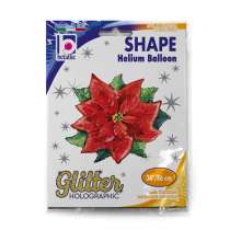Palloncino in Foil 34" Super Shape Stella di Natale "Poinsettia" Natale e Capodanno Grabo