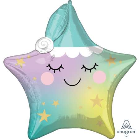 Palloncino in Foil 25" Multi-Balloons Stella 3D "Little Star" Nascita e Battesimo