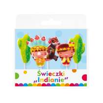 Candelina Picks Indiani "Indians" 5pz Candeline Sagomate Fantasia