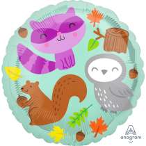Palloncino in Foil 18" Animali del Bosco "Woodland Critters" Animali del Bosco