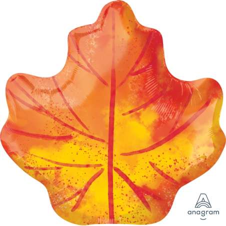 Palloncino in Foil 21" Junior Shape Foglia D'Acero "Fall Maple" Festa Tema Autunno