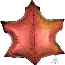 Palloncino in Foil 25" Super Shape Foglia D'Acero "Maple Leaf" Festa Tema Autunno