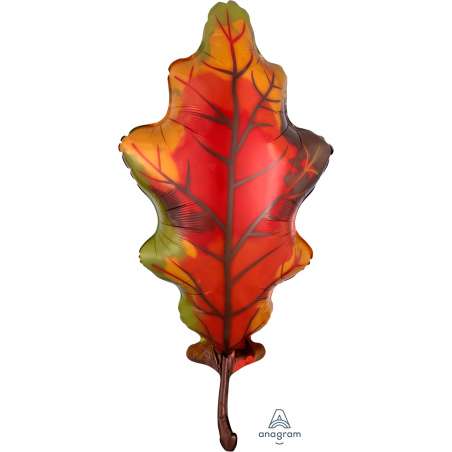 Palloncino in Foil 42" Super Shape Foglia di Quercia "Oak Leaf" Festa Tema Autunno