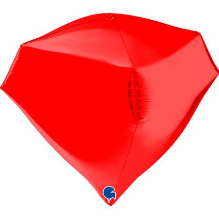 Palloncino in Foil 18" Gemma 4D Rosso "Gem" Solid Color "Gemma"