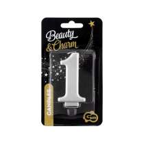 Candelina 8cm Argento Metallizzato N.1 Argento Metallizzato 8cm