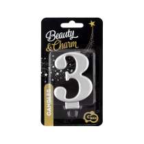 Candelina 8cm Argento Metallizzato N.3 Argento Metallizzato 8cm