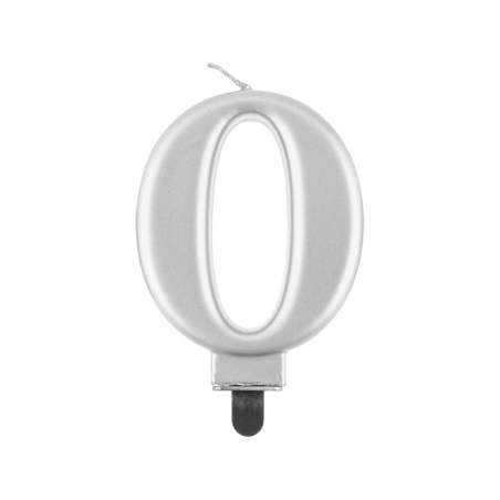 Candelina 8cm Argento Metallizzato N.0 Argento Metallizzato 8cm