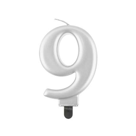 Candelina 8cm Argento Metallizzato N.9 Argento Metallizzato 8cm