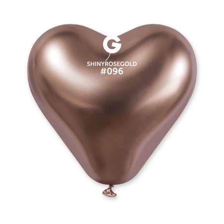 Palloncino in Lattice 12" Cuore Rose Gold "Shiny Rose Gold 096" 25pz Gemar Shiny "Cuori"