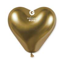 Palloncino in Lattice 12" Cuore Oro "Shiny Gold 088" 25pz Gemar Shiny "Cuori"
