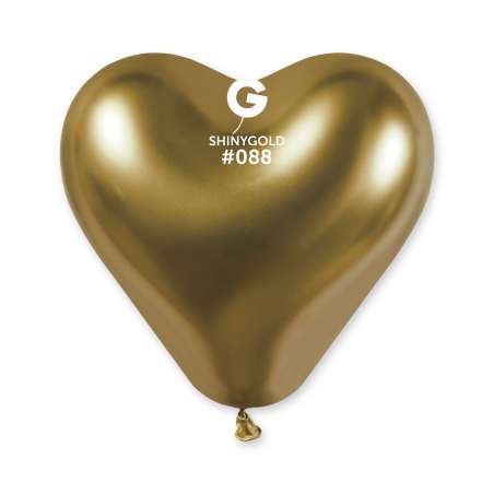 Palloncino in Lattice 12" Cuore Oro "Shiny Gold 088" 25pz Gemar Shiny "Cuori"