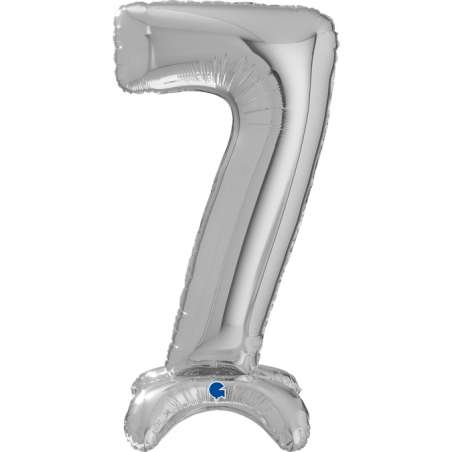 Palloncino in Foil 25" Standups Numero 7 Argento "Silver" Numeri Standups 25" Argento "Silver"