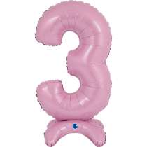 Palloncino in Foil 25" Standups Numero 3 Rosa "Pink" Numeri Standups 25" Rosa "Pink"