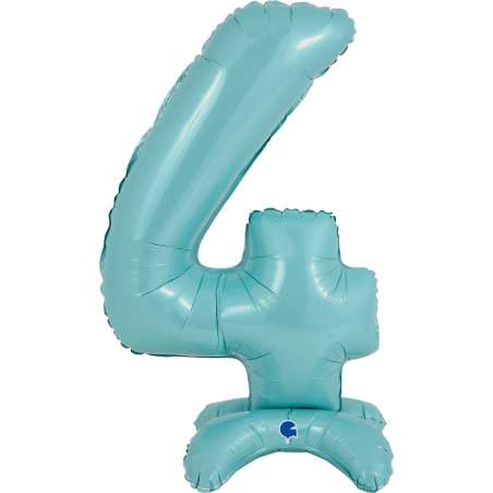 Palloncino in Foil 25" Standups Numero 4 Celeste "Pastel Blue" Numeri Standups 25" Celeste "Blue"