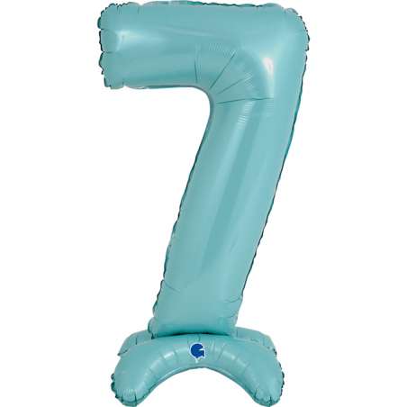 Palloncino in Foil 25" Standups Numero 7 Celeste "Pastel Blue" Numeri Standups 25" Celeste "Blue"
