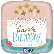 Palloncino in Foil 18" Happy Birthday "Confetti Cake" Happy Birthday Grabo