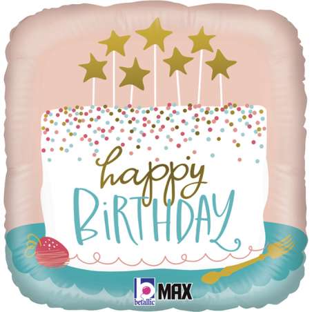 Palloncino in Foil 18" Happy Birthday "Confetti Cake" Happy Birthday Grabo