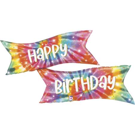 Palloncino in Foil 49" Multi-Balloons Happy Birthday "Banner" Happy Birthday Grabo