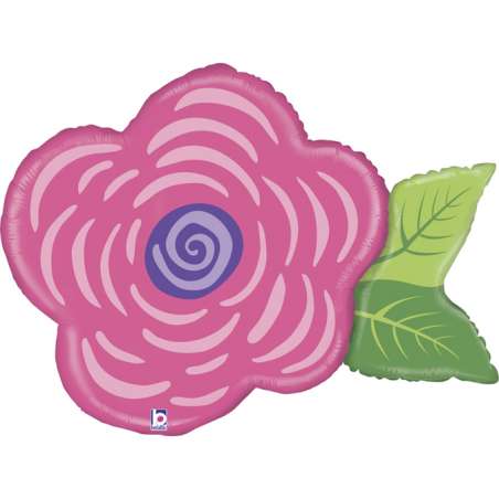 Palloncino in Foil 37" Super Shape Fiore "Pink Flower" Natura Grabo