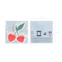 Tovagliolino di Carta 27x32cm Frutta Sagomato Ciliegie 20pz Festa Tema Frutta