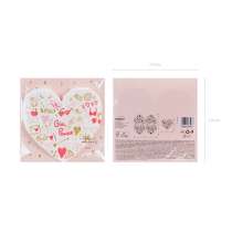 Tovagliolino di Carta 32x30cm Sagomato Cuore Love 20pz Eventi