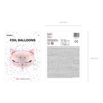 Palloncino in Foil 19" Junior Shape Gatto Rosa "Cat" Animali (Fattoria e Domestici)
