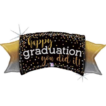 Palloncino in Foil 46" Super Shape Pergamena "Graduation" Laurea Grabo