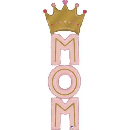 Palloncino in Foil 72" Air Filled Mamma con Corona "Mom Crow" Air Filled e Standups Grabo