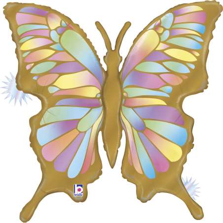 Palloncino in Foil 33" Super Shape Farfalla "Opal Butterfly" Animali Grabo