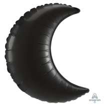 Palloncino in Foil 26" Super Shape Luna Nero Satinato 3pz Lune