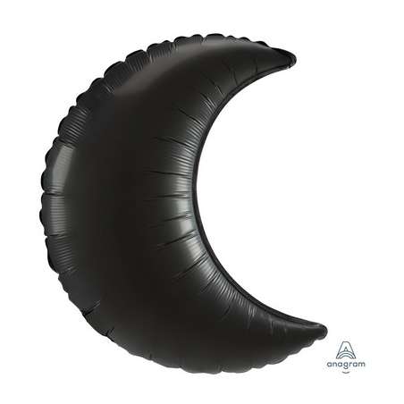 Palloncino in Foil 26" Super Shape Luna Nero Satinato 3pz Lune