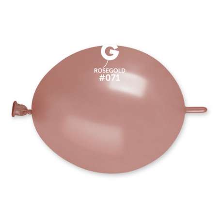 Palloncino in Lattice 6” GLM6 Rose Gold Metallizzato "Rose Gold 071" 100pz Gemar Metallic Link 6" GLM6