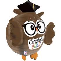 Palloncino in Foil 28" Super Shape Laurea Gufo "Owl Grad" Laurea Grabo