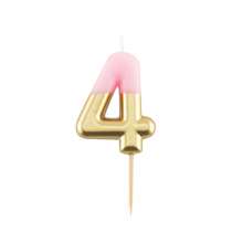 Candelina 10.5cm Rosa e Oro Metallizzato N.4 Rosa e Oro 10.5cm