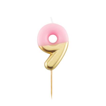 Candelina 10.5cm Rosa e Oro Metallizzato N.9 Rosa e Oro 10.5cm