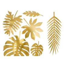 Decorazione Foglie Tropicali Oro "Tropical Leaves" 21pz Pappagallo "Parrot"