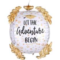 Palloncino in Foil 20" Ultra Shape Laurea "The World is Yours" Laurea