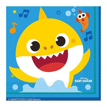 Tovagliolo di Carta 33x33cm Baby Squalo "Baby Shark" 16pz Baby Shark
