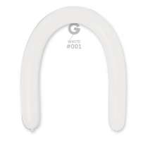 Palloncino in Lattice 3” Modellabile D6 Bianco "White 001" 50pz Gemar Standard Modellabili 3" D6