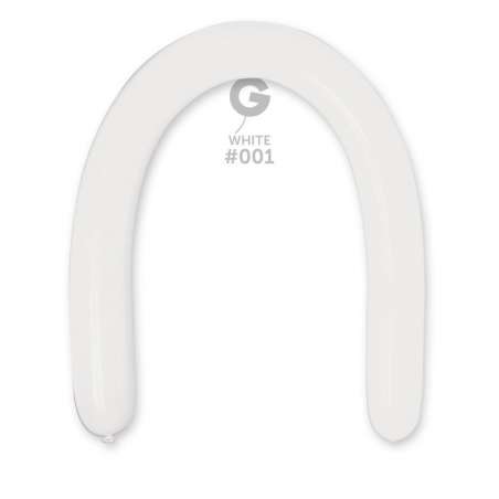 Palloncino in Lattice 3” Modellabile D6 Bianco "White 001" 50pz Gemar Standard Modellabili 3" D6